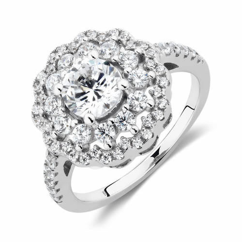 Ring with Luxe Cubic Zirconia in Sterling Silver