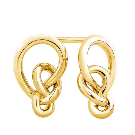 Knots Earrings In 10kt Yellow Gold
