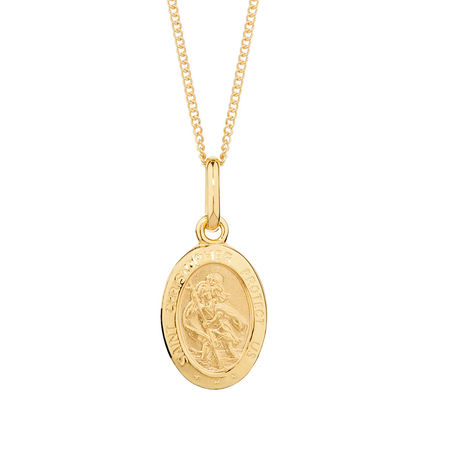 St Christopher Pendant in 10kt Yellow Gold