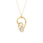 Large Knots Pendant With 1/5 Carat Tw Of Diamonds In 10kt Yellow Gold