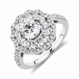 Ring with Luxe Cubic Zirconia in Sterling Silver