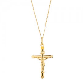 Cross Pendant Necklace in 10kt Yellow Gold