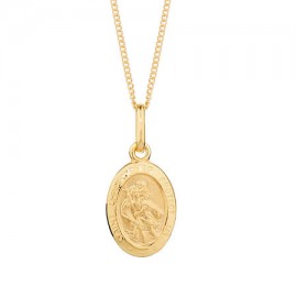 St Christopher Pendant in 10kt Yellow Gold