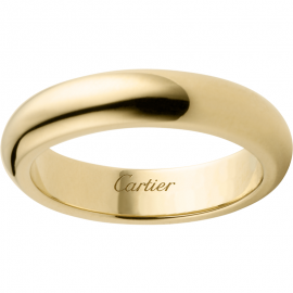 1895 wedding band, width 4 mm, 18K yellow gold.