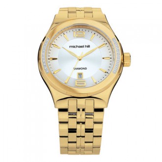 Men’s Watch With Diamonds In Gold Tone Stainless Steel